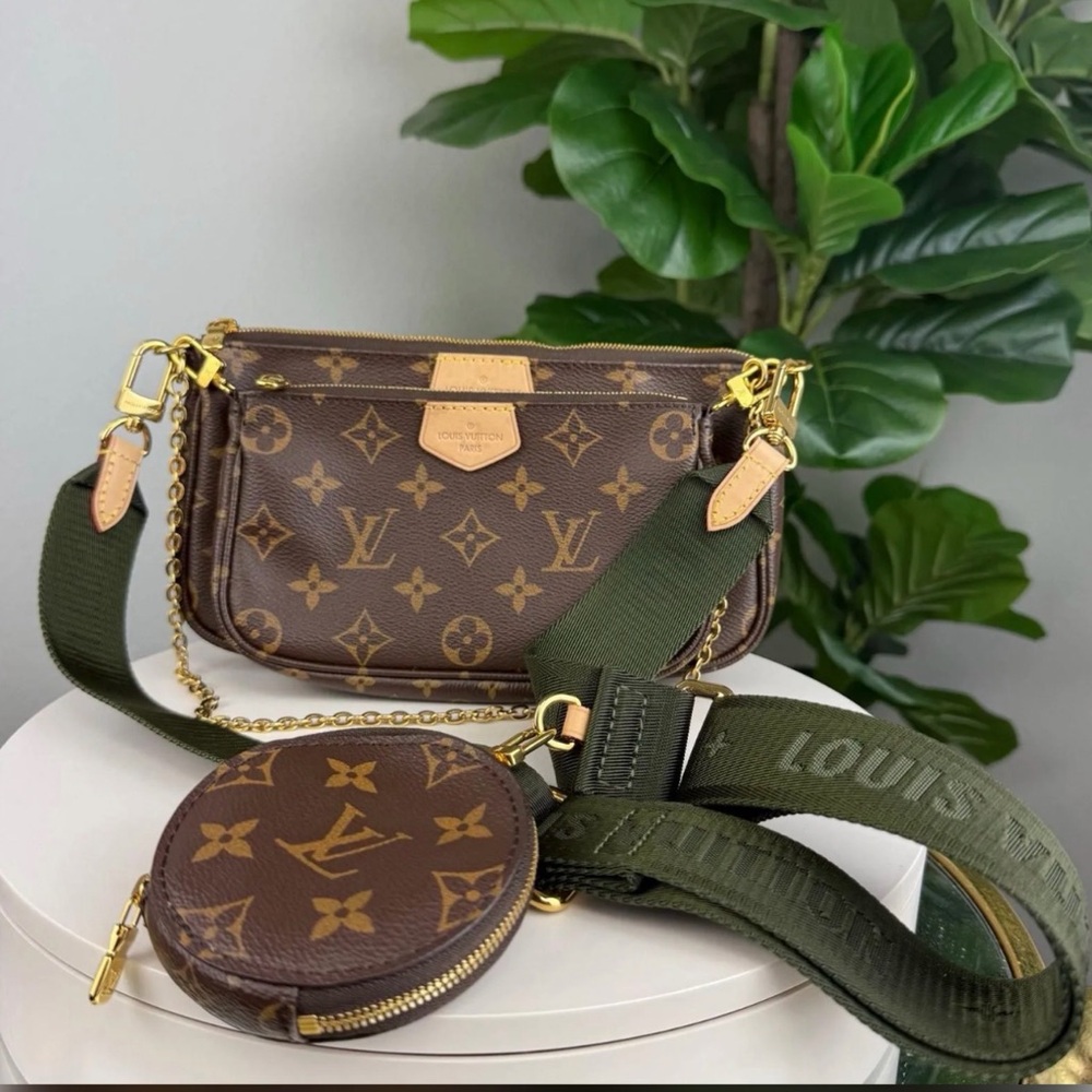 Louis Vuitton Monogram Brown and Green Crossbody Bag